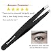Sunmore Slant Tweezers,Precision Eyebrow Stainless Steel Slant Tip Tweezer