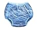 Haian Adult Incontinence Snap-on Plastic Pants Color Transparent Blue (Medium)