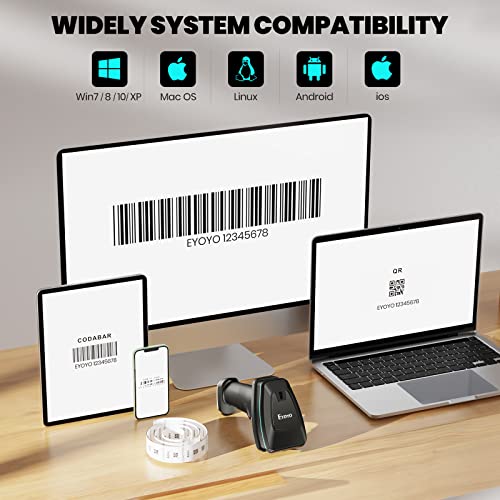 Eyoyo Barcode Scanner | 2d Bluetooth Barcode Scanner