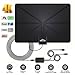 TV Antenna, Indoor Amplified HDTV Antenna 50 Mile Range with Detachable Amplifier Signal Booster and 16.5FT High Performance Coax Cable, Upgraded Version Better Reception