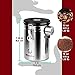 Large Coffee Bean Container with Scoop, Coffee Bag and Travel Jar - Stainless Steel Airtight Storage Canister with Co2 Gas Release and Calendar Wheel