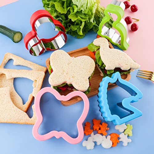 Sandwich Cutter Set Fruit Cutters Bread Cutout Shapes for Kids Lunch