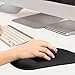 Mouse Pad with Wrist Support - DUTISON Black Silicone Ergonomic Gel Wrist Support Mouse Pad Mat for Office, Computer, Laptop - Non-Slip Rubber Base