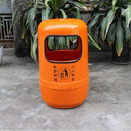 DORA Papelera Cubo de Basura Exterior con cenicero Tapa de Basura