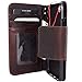 Genuine Italian Natural Leather Case for iPhone 7 Book Wallet mgnet Closure Cover Handmade Cards Slots Luxury Brown Magnetic Slim RFID Pay Retro DavisCase