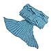YUSHOP Adult Girls Crochet Knitted Mermaid Tail Blankets, Bedroom Sofa Sleeping Bags Blanket