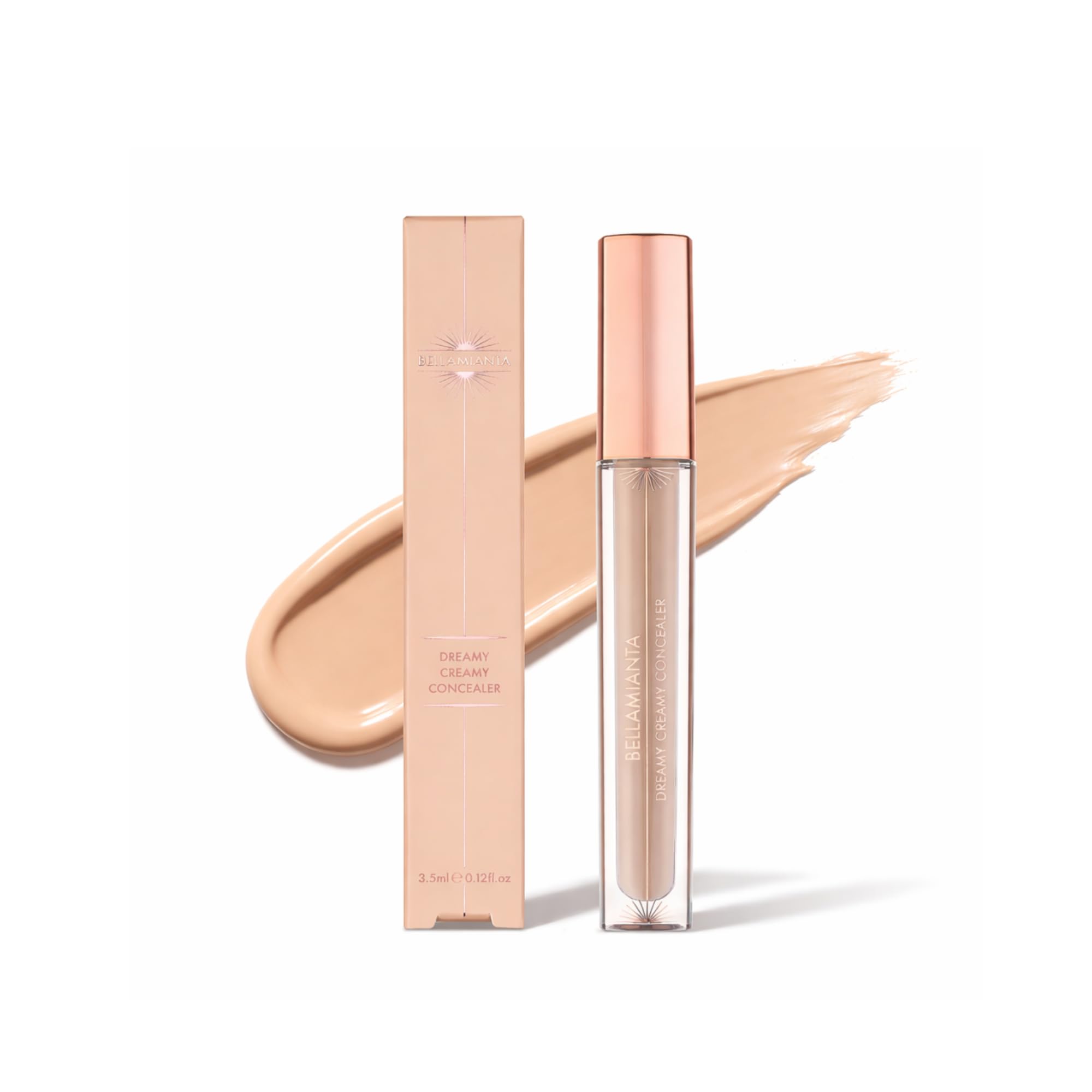 Bellamianta Hydrating Dreamy Creamy Concealer - Long Lasting, Full Coverage Concealer with Natural Finish - Under Eye Concealer for Dark Circles and Blemishes - Hydrating Formula & Easy to Apply