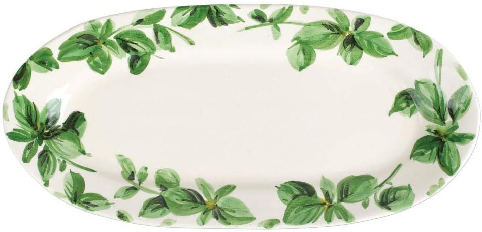 Vietri Erbe Basil Narrow Oval Platter