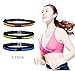 One Planet Products Running Belt Waist Pack (3 Pack) - Waterproof Zipper Pouch - Fitness Equipment for Runner. Anti Theft Cell Phone Pocket for iPhone
