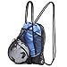 Drawstring Bag with Mesh Net - Perfect Sackpack with Ball Net for All Sports - Gym Bag for Men and Women, Tote Bag, Sports Sack, Light Backpack, Soccer Bag, Basketball, Volleyball, Baseball for Youth