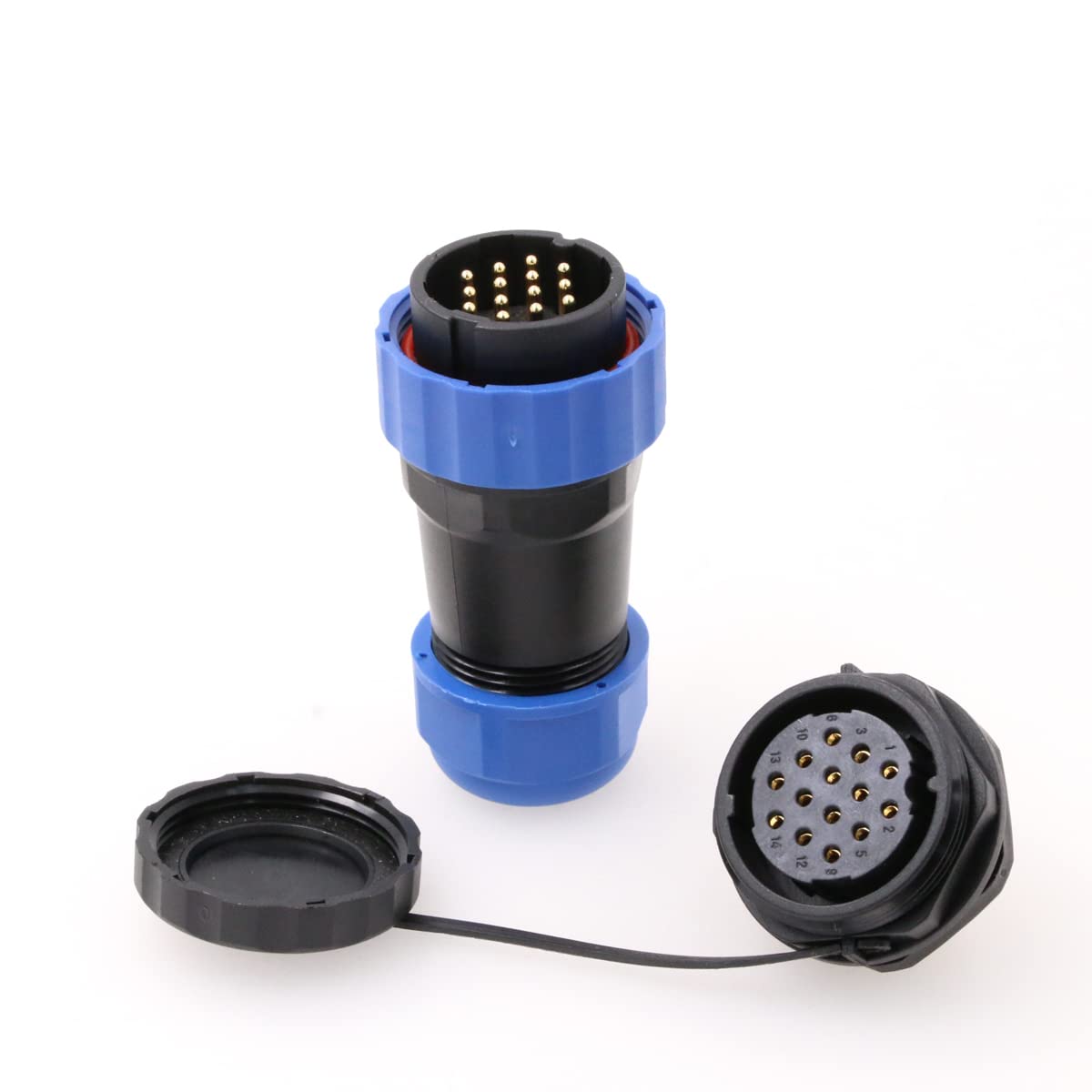 Eonvic SD28 14Pin Connector Aviation Plug Socket 28mm IP68 Waterproof Connector 10A 380V Industrial Panel Mount Aviation Cable Connector