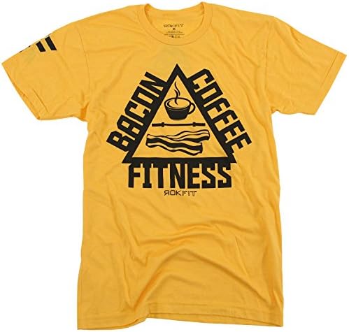 The Trifecta - Bacon, Coffee &amp; Fitness Men's T-Shirt (XXL, Heather Gold)