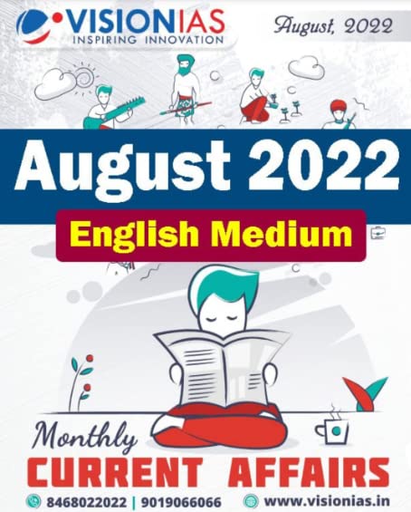 Vision IAS Current Affairs English August 2022 English Photocopy B/W 128 Pages