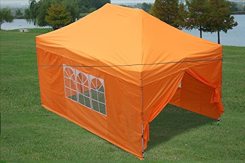 DELTA Canopies 10'x15' Pop up Canopy Wedding Party Tent Gazebo EZ UP Orange - F Model Commercial Frame