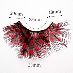 Dorisue feather eyelashes Red lashes Minnie Eyelash