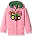 John Deere Girls' I Heart Tractor Fleece, Medium Pink, 12 Months