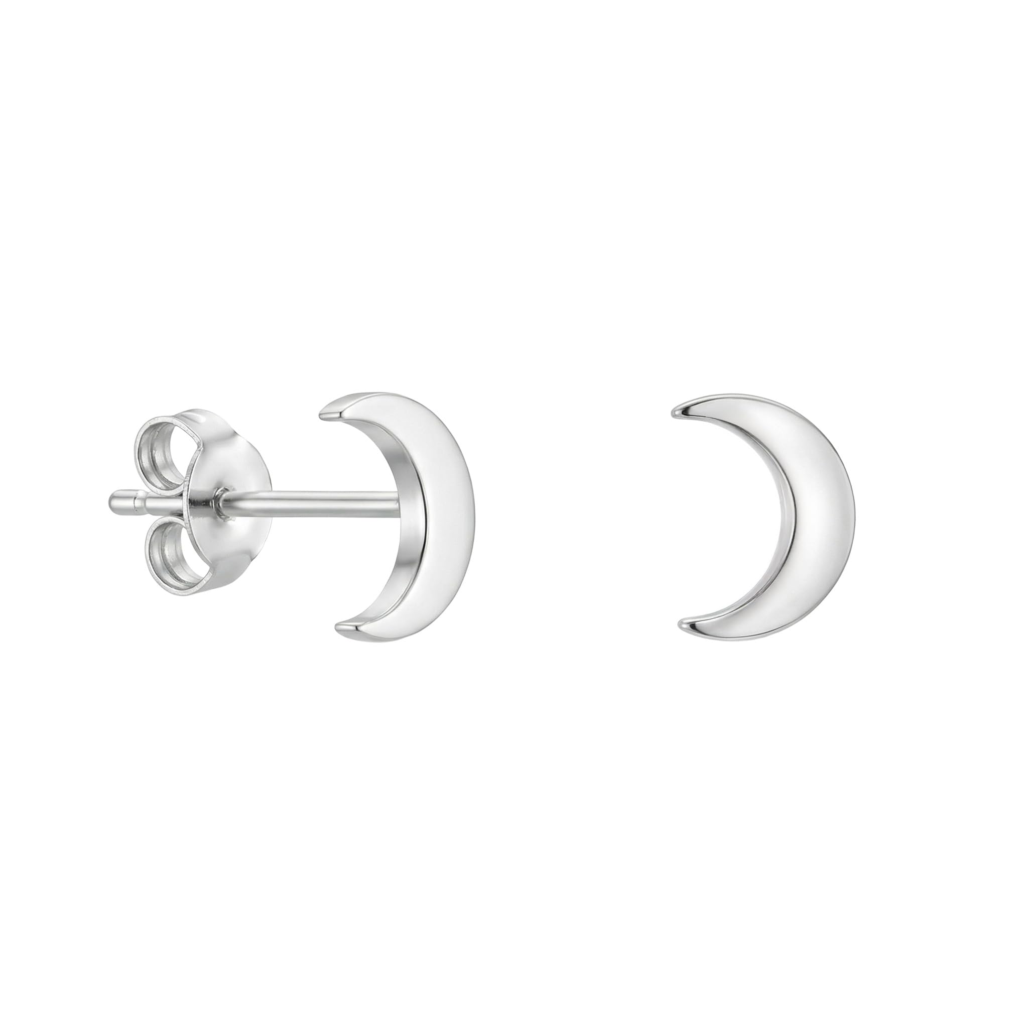 SOFIA MILANI - Women's Earrings 925 Silver - Moon Stud Earrings - 20750