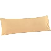 FLXXIE Body Pillow Cover - Super Soft Microfiber 20x54 Body Pillow Case - Envelope Closure, Wrinkle, Stain Resistant 20x54 Long Pillowcase, Light Taupe