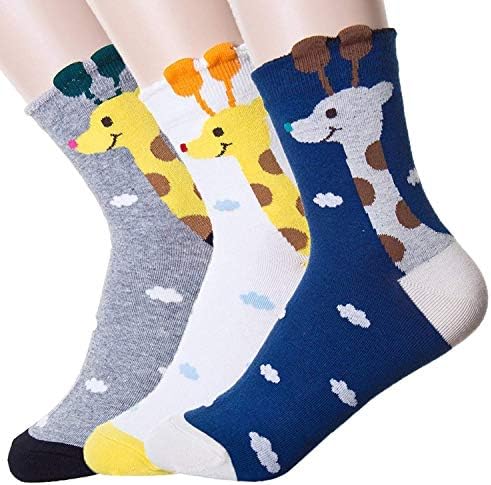 Women's Cute Fun Crew Cotton Cat Dog Socks 4-6 Pack, Gift Ideas for Cat Animal Lovers