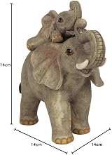 Something Different Adorable Grey Elephant Mother Baby Ornament 12.5x13.5cm view 3
