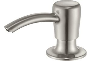 GAGALIFE Kitchen Sink Soap Dispenser with 17 OZ Large Bottle - Built in Sink Soap Dispenser for Kitchen Sink, Refill from The Top, Sink Soap Dispenser Pump (Brushed Nickel)