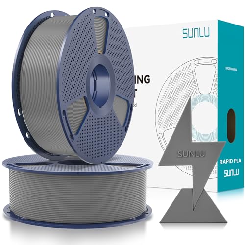 SUNLU Hyper PLA Filament 2KG, High Speed PLA, 1KG/Spule, 2 x Grau