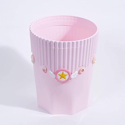 Xmwm Creatif Poubelle Rose Sakura Card Captor Dessin Anime Manga Poubelle En Plastique Bureau A Domicile Trashcan Stockage De Bureau Amazon Fr Cuisine Maison