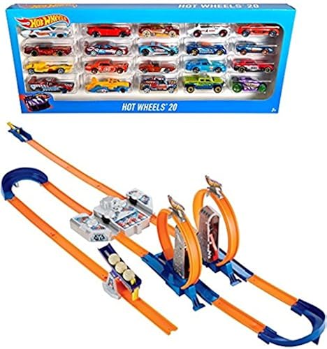 Bundle Includes Items Hot Wheels Track Builder Total Turbo Takeover  Track Set and Hot Wheels 20 Car Gift Pack (Styles May Vary) in Oman Whizz 
