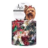 Aria Gold-Beaded Tiny Bows for Dogs, 100-Piece Canisters