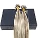 Sunny 50 Strands Brazilian Remy Utip Hair Extensions Blonde mixed Brown Highlight Silk Straight Fusion Tip Hair 20 Inches 50g