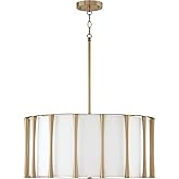 Capital Lighting 344641MA Bodie Modern Frosted White Fabric with Acrylic Diffuser Pendant Ceiling Light Fixture, 4-Light 400 