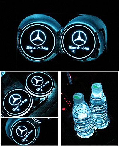 Bearfire car logo led cup pad led cup coaster usb charging mat lu…