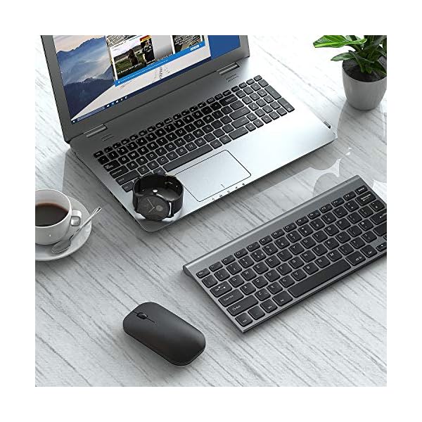 Wireless-Keyboard-and-Mouse-Combo-seenda-Ultra-Thin-Small-Keyboard-and-Mouse-Set-with-Rechargeable-Battery-for-Windows-Devices-Space-Gray Small Wireless Keyboard and Mouse, seenda Ultra Compact Rechargeable USB Keyboard and Mouse Combo with Portable Size Low…