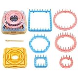 NUOLUX Flower Shape Knitting Looms Set Craft Kit Tool with Needle