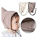Etosell Witches Hat Knitted Girls Boys Lace-Up Solid Color Baby Bonnet Newborn