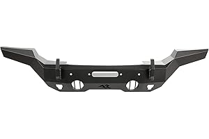 Rugged Ridge HD Bumper, Front | Full-Width, Steel, Textured Black | 11540.31 | Fits 2007-2024 Jeep Wrangler JK/JL; 2020-2024 Jeep Gladiator JT