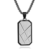 Yeckulre Dog Tag Necklace for Mens, Stainless Steel Men's Dog Tag Pendant Chain Birthday Graduation Gifts for Him Boyfriend Husband Dad
