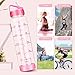 Easy Clean 32 Oz Straw Water Bottle, Eco friendly Measurement Markings Water Bottle Time Marker, Leak Proof BPA Free Fruit Infuser Water Bottle Oz Tracker, Office 1 Liter Gym Bottle Reminder to Drink