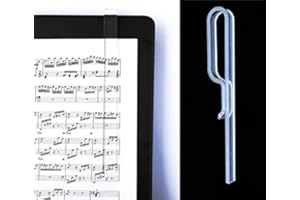 LONG BEACH MUSIC Music Stand Page Holder- Clear Grip 2-Pack