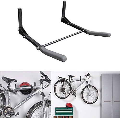 hybike Bicycle Bike Wall Mount Storage Rack Hanger Hook Holder, Heavy Duty Bicycle Holder, Bike Wall Hanger, Bicycle Storage Rack, 66LBS(30KGS) Weight Capacity, Foldable