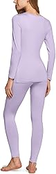 TSLA Women's Thermal Underwear Set, Soft Fleece