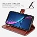 OCASE iPhone XR Case [TPU Shockproof Interior Protective Case] [Card Slot] [Kickstand] Leather Wallet Flip Case for iPhone XR Devices 6.1 Inch - Brown