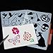 Poproo Painting Stencils Set Drawing Templates - for Kids, Bullet Journaling, Decorating (12 Pack, 10.2x6.7 inch)