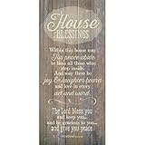 House Blessing Wood Plaque Inspiring Quote 5.5"x12" - Classy Vertical Frame Wall Hanging Decoration | Within This House May His Peace Abide | Christian Family Religious Home Decor Saying