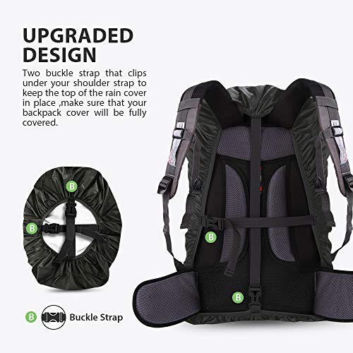 PORTHOLIC Waterproof Backpack Rain Cover 【10-25L】【Reflective Strip Design】 Non-Slip Cross Buckle Strap & Rainproof Storage Pouch,Perfect for Hiking, Camping, Traveling, Outdoor Activities - Thumbnail 2