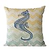ULOVE LOVE YOURSELF Beach Pillow Covers 4 Pack Cotton Linen Nautical Throw Pillowcases Sea Theme Coastal Cushion Cover…