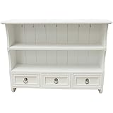 Wandregal, mit drei Schubladen, großes Küchenregal aus Holz, Regal groß