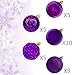 KI Store Purple Christmas Balls 34pcs 2.36-Inch Christmas Tree Decoration Ornaments for Halloween Xmas Tree Holiday Wreath Garland Decor Ornaments Hooks Included