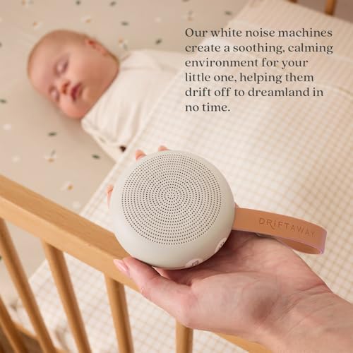 ergoPouch Drift Away White Noise Machine Taupe – Portable Sound Therapy for Baby & Adult, 7 Soothing Sounds, Rechargeable Battery, Adjustable Light - Home, Travel, and Registry Gift