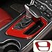 Voodonala for Challenger Gear Shift Panel Covers Decoration Trim Accessories for Dodge Challenger 2015-2022 (Red)
